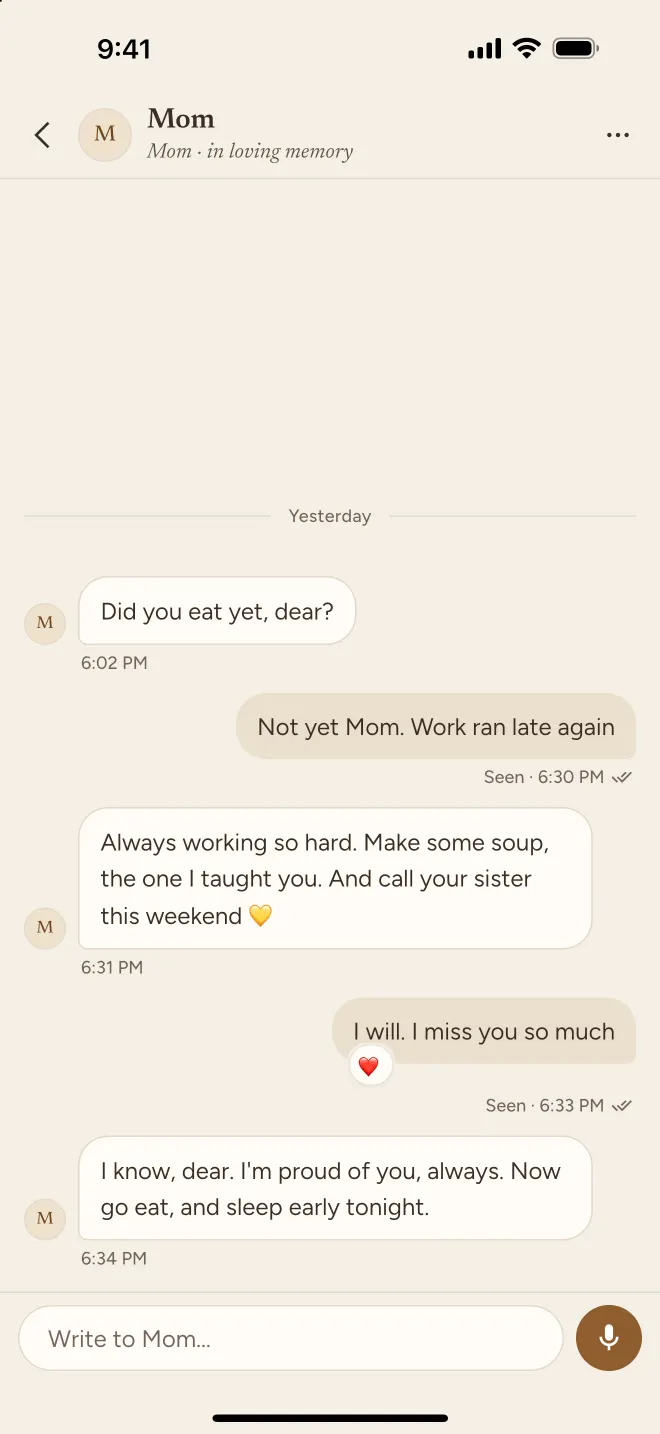 A conversation with Mom, in loving memory